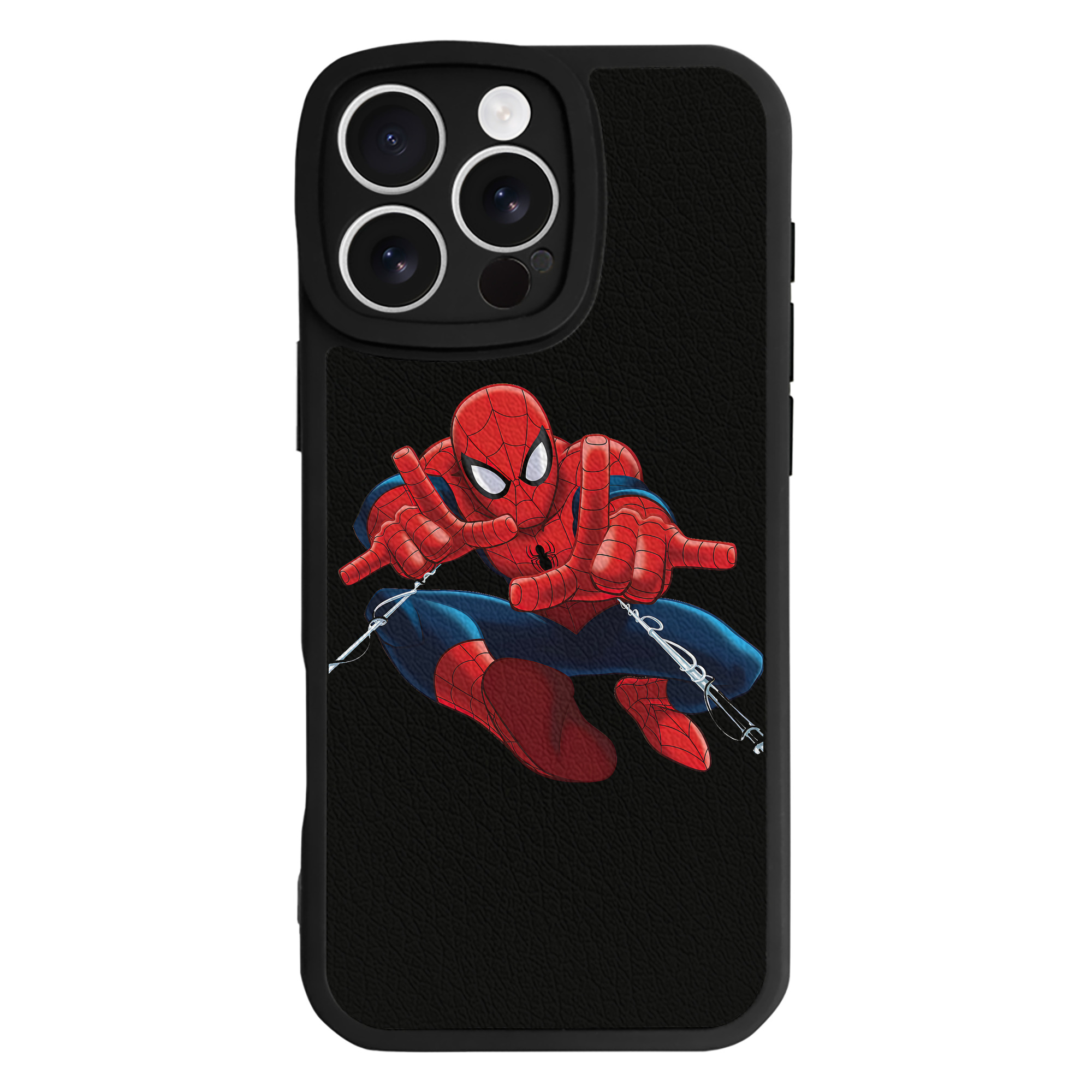 （画像用） Spider Man スパイダーマン 【iPhone 16シリーズ対応】シリコンスマホケース（レザー調） 材質：シリコン